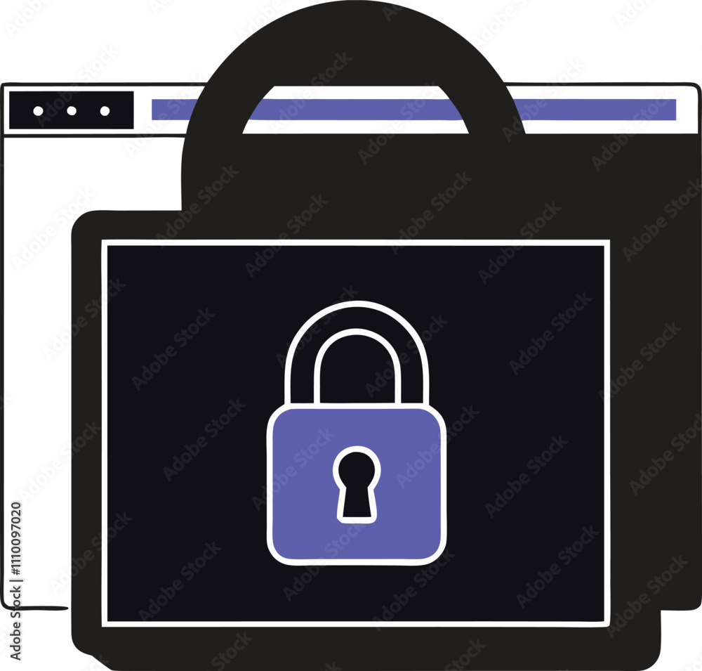 Lock and unlock icon on phone screen vector illustration Lock and unlock icon on phone screen vector illustration