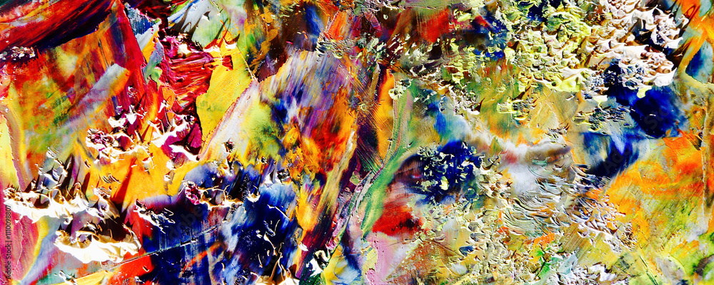 Fototapeta premium Abstract art background . Hand painting artwork on canvas 