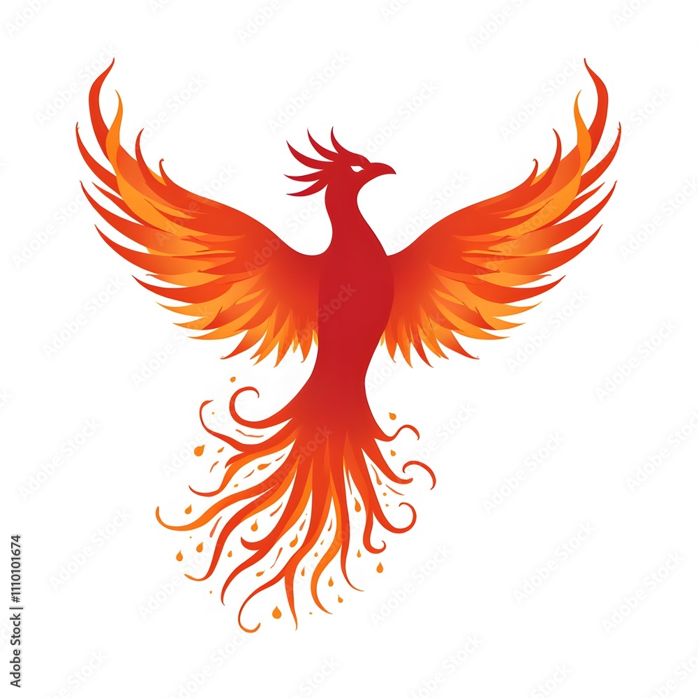 Fototapeta premium Majestic Phoenix: A Symbol of Rebirth and Renewal
