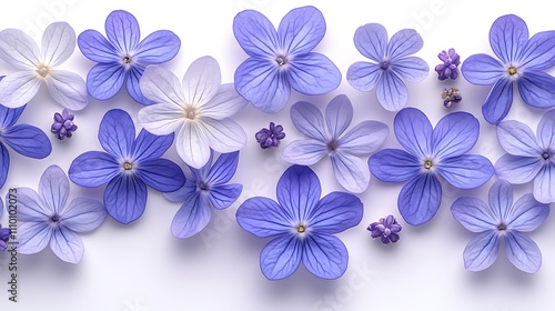 Wallpaper Mural Delicate Purple and Blue Flowers  Floral Arrangement  Botanical Background Torontodigital.ca