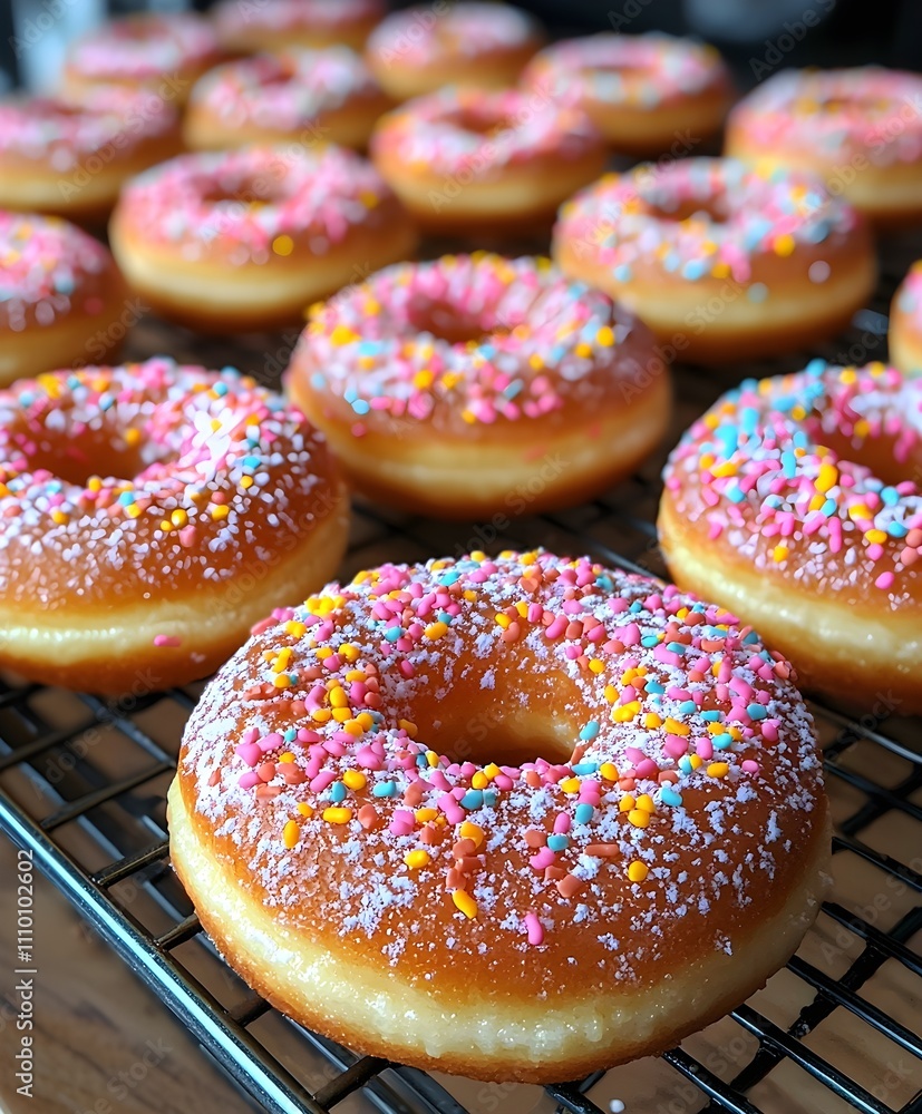 Warm homemade donuts baked for a delicious dessert or snack Warm homemade donuts baked for a delicious dessert or snack