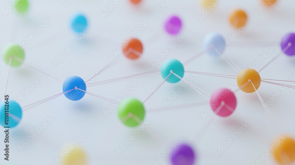 A diverse array of abstract interconnected circles in various colors forming a harmonious network on a clean background, Symbolizing the interconnection of different communities and ideas A diverse array of abstract interconnected circles in various colors forming a harmonious network on a clean background, Symbolizing the interconnection of different communities and ideas