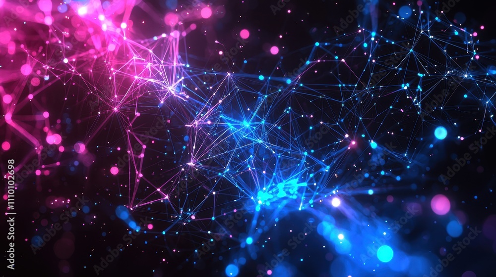 A glowing abstract pattern of interconnected neon circuits in vibrant blue and purple hues. The dynamic lines form a futuristic network on a sleek black background, symbolizing high-tech connectivity A glowing abstract pattern of interconnected neon circuits in vibrant blue and purple hues. The dynamic lines form a futuristic network on a sleek black background, symbolizing high-tech connectivity