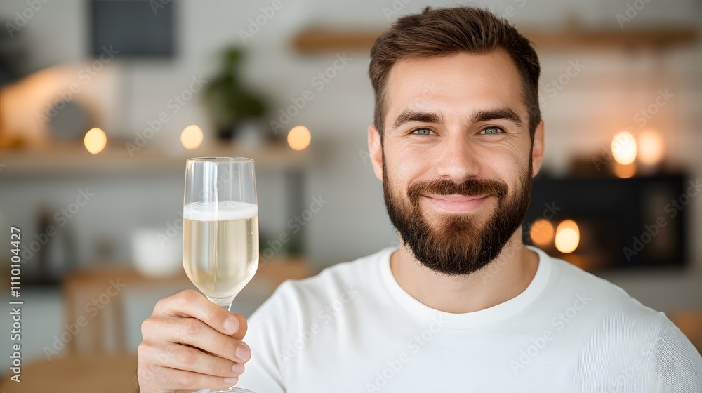 Happy friends making a toast with champagne, vivid fireworks illuminating the scene Happy friends making a toast with champagne, vivid fireworks illuminating the scene
