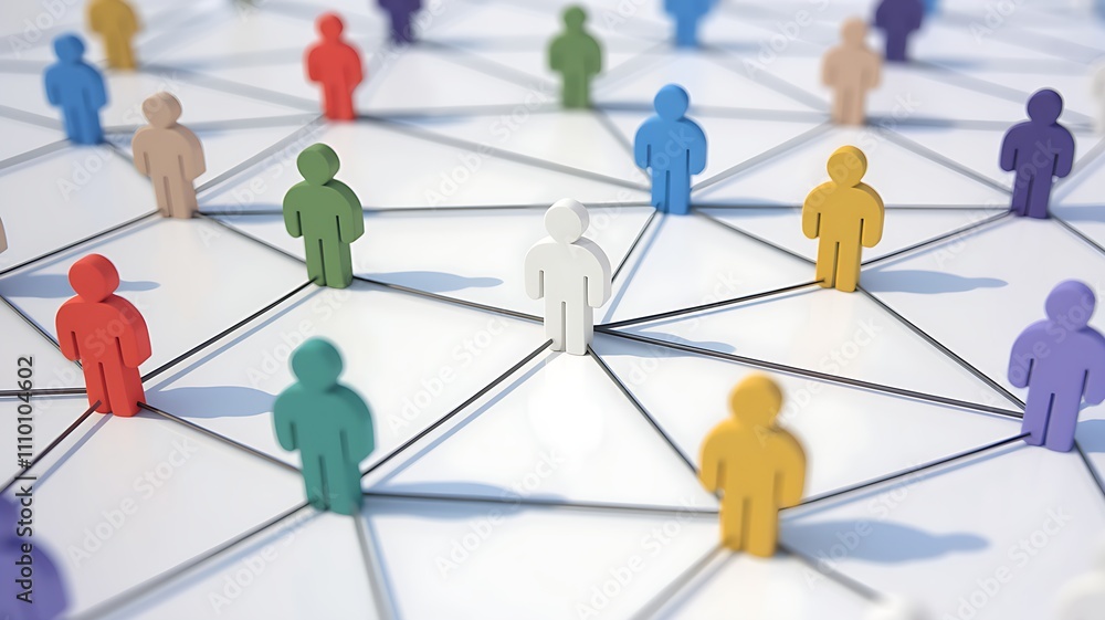 Global Network Connection: Illustrative Representation of Interconnected Individuals in a Complex System Global Network Connection: Illustrative Representation of Interconnected Individuals in a Complex System