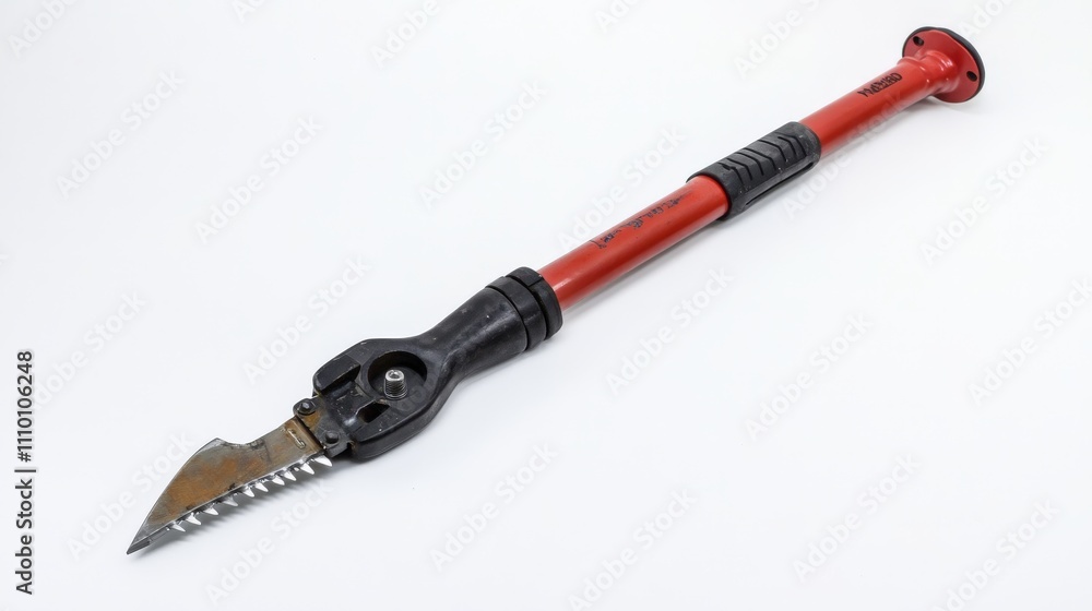 Fototapeta premium Soil Compaction Tool with Red Handle and Blade
