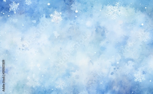 Blue background with white snowflakes