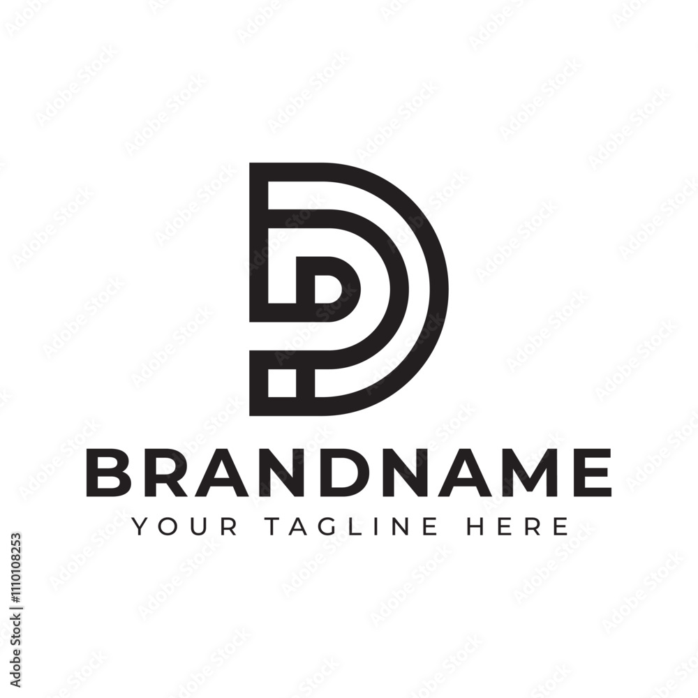 Letters DP Monogram Logo, suitable for any business with PD or DP initials Letters DP Monogram Logo, suitable for any business with PD or DP initials