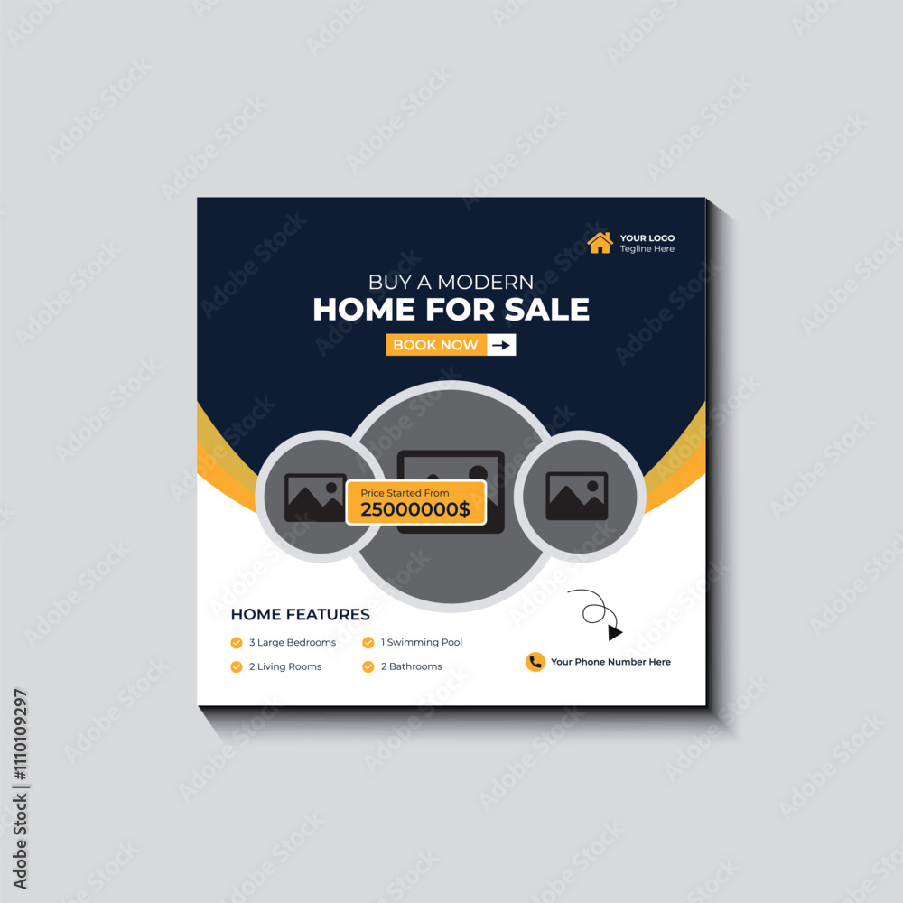 Real estate social media post design template Real estate social media post design template