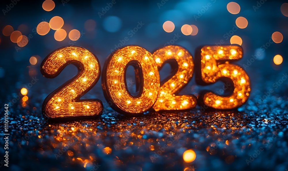 2025 Shaped with Glowing Lights. 2025 Shaped with Glowing Lights.