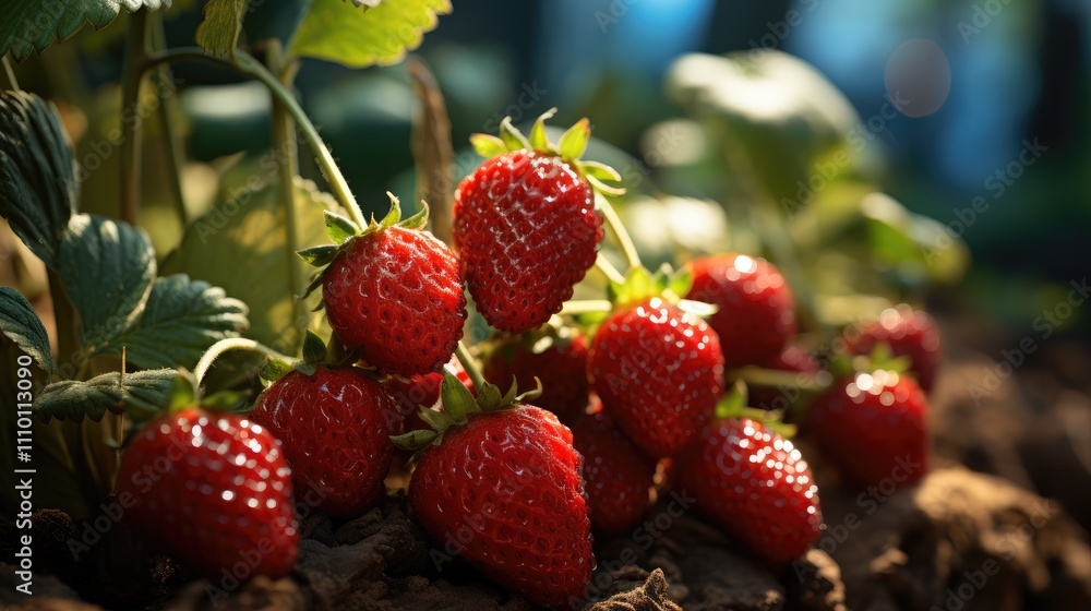 Juicy appetizing red strawberry. The theme of a successful harvest and proper nutrition. Source of vitamins and microelements. Juicy appetizing red strawberry. The theme of a successful harvest and proper nutrition. Source of vitamins and microelements.