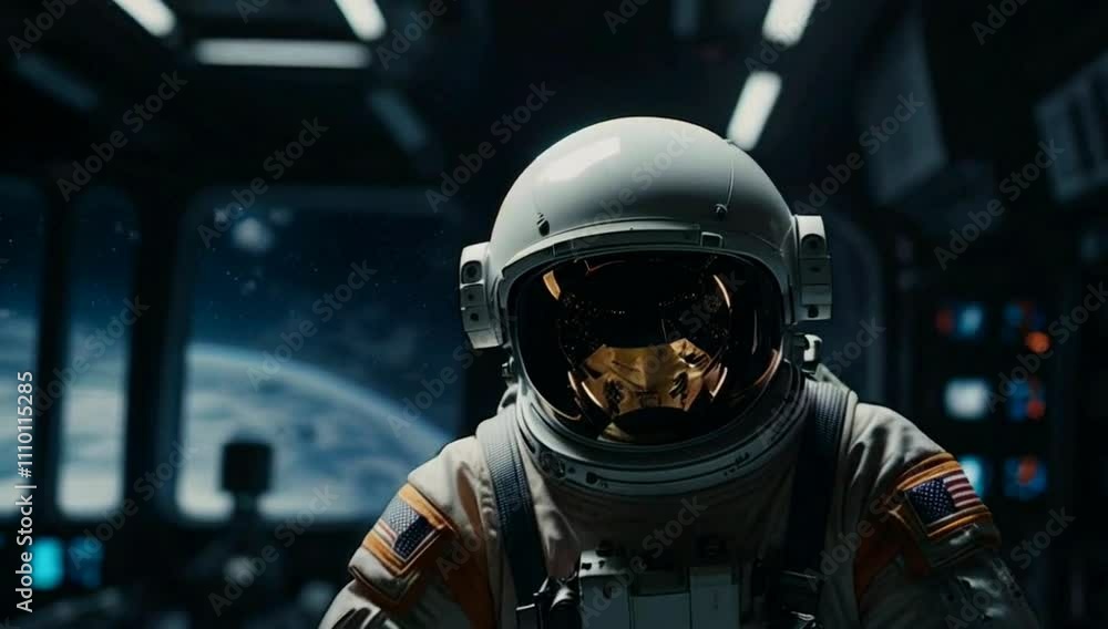 An astronaut in a spacesuit and helmet, outdoors in space, galaxy. An astronaut in a spacesuit and helmet, outdoors in space, galaxy.