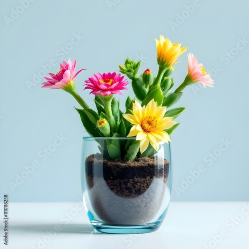 Wallpaper Mural Cactus in a pot over white background Torontodigital.ca