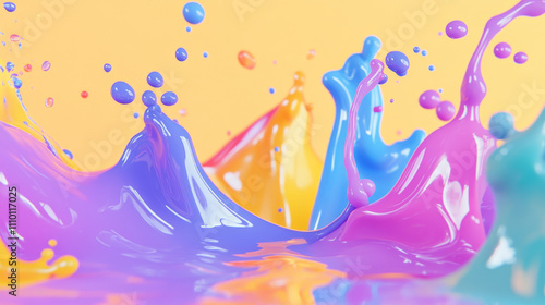 Rainbow colored leak and drip jelly syrup or gel on transparent background. Realistic 3d vector illustration of colorful sweet spill gooey surface frame. Bright color slime or paint wave border. photo