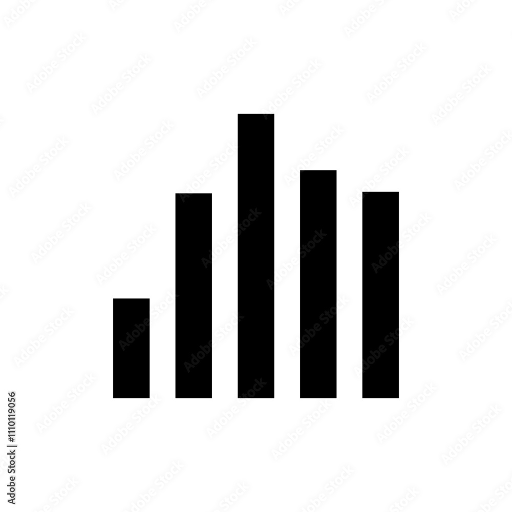 Simple Statistic icon. Growing graph icon. Growth chart icon. Growing bar graph Simple Statistic icon. Growing graph icon. Growth chart icon. Growing bar graph