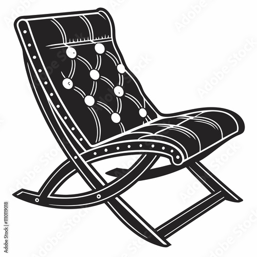 A wooden rocking chair illustration evokes summer beach relaxation