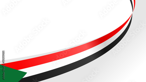 Free Download waving sudan flag vector background with copy space for text. sudan national day - GFXLoad