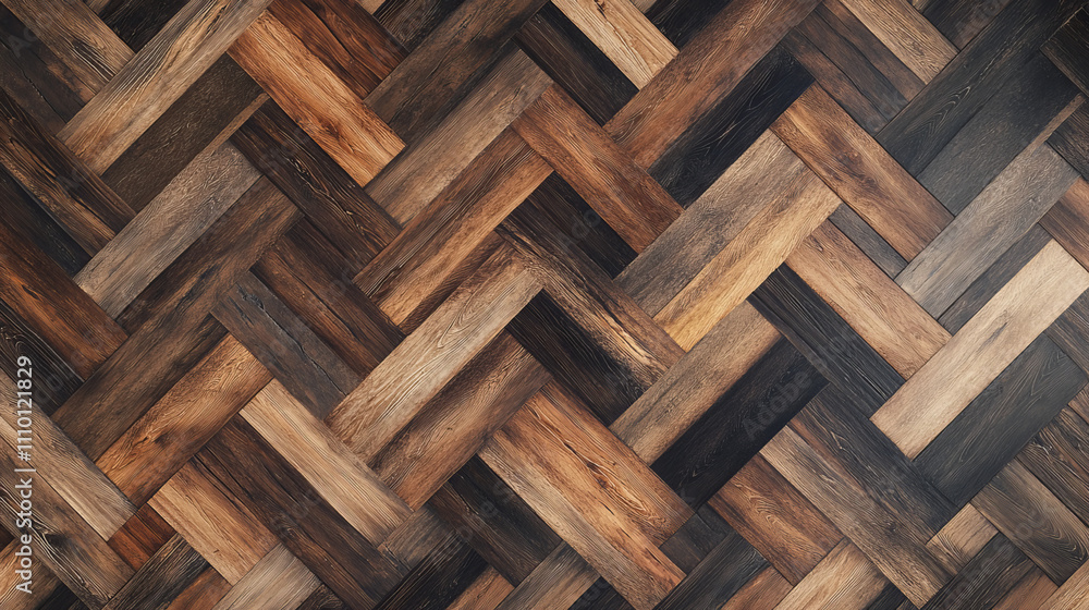 Top view on wood floor surface. Realistic 3d vector illustration set of brown wooden herringbone and plank pattern laminate or parquetry tile samples. Natural hardwood texture plank tabletop. Top view on wood floor surface. Realistic 3d vector illustration set of brown wooden herringbone and plank pattern laminate or parquetry tile samples. Natural hardwood texture plank tabletop.