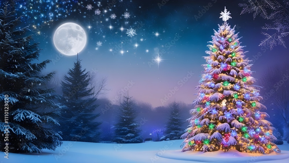 christmas tree in snow christmas tree in snow