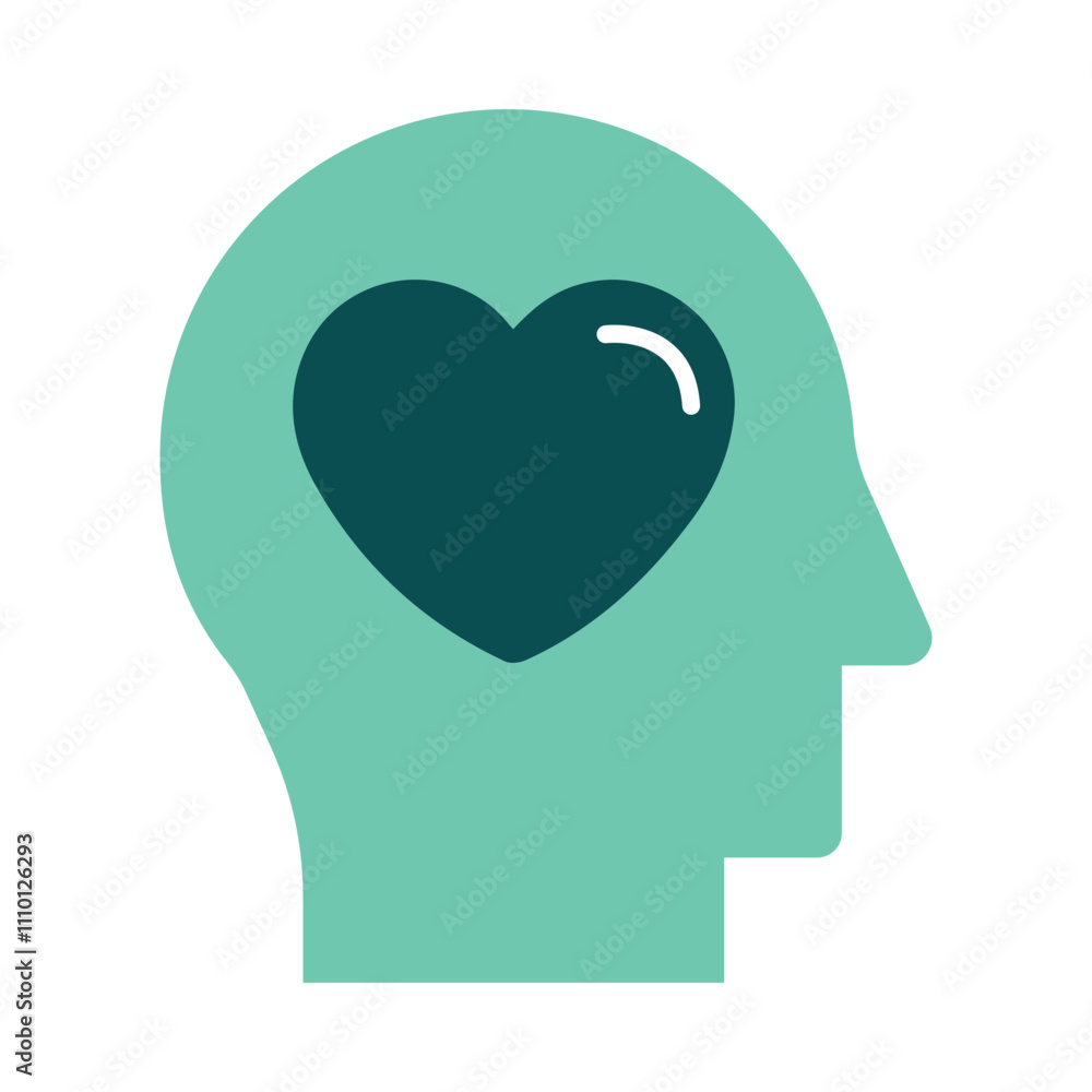 Comfort Effect – Head with Heart Representing Relaxation and Comfort Comfort Effect – Head with Heart Representing Relaxation and Comfort