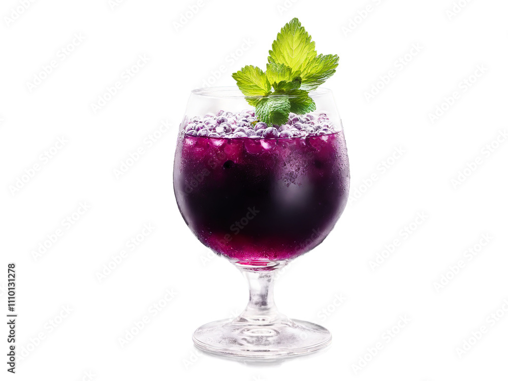 Blackcurrant soda in a snifter blackcurrants and mint rich and inviting deep purple hues moody Blackcurrant soda in a snifter blackcurrants and mint rich and inviting deep purple hues moody