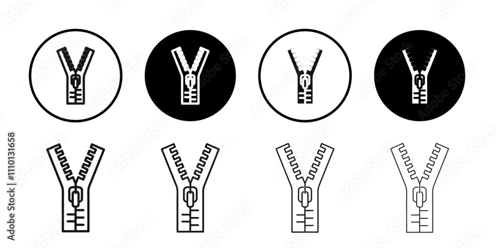 Zipper icon Symbol mark in filled style Zipper icon Symbol mark in filled style