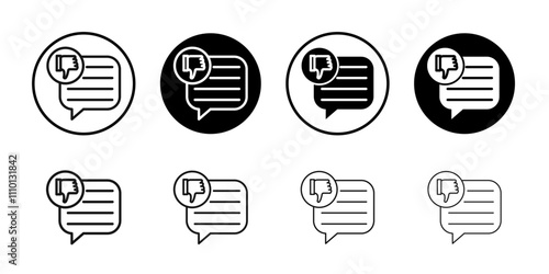 bad feedback icon Symbol mark in filled style