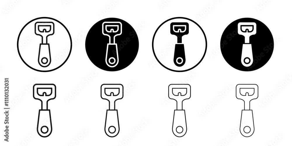 Bottle opener icon Symbol mark in filled style Bottle opener icon Symbol mark in filled style