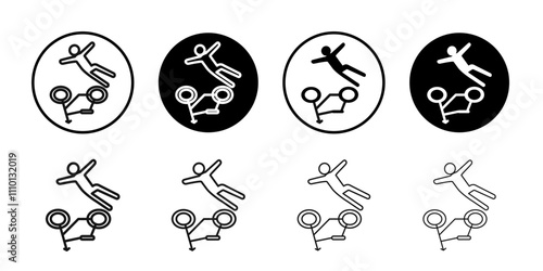 becycle accident icon Symbol mark in filled style
