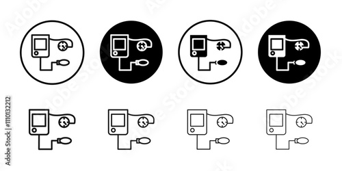 Bp checking machine icon Symbol mark in filled style