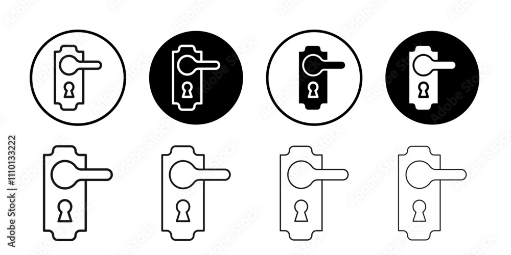 Door Handle icon Symbol mark in filled style Door Handle icon Symbol mark in filled style