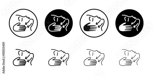 face massage icon Symbol mark in filled style