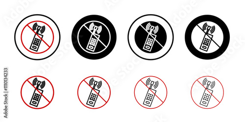 ISO 7010 No activated mobile phone icon Symbol mark in filled style