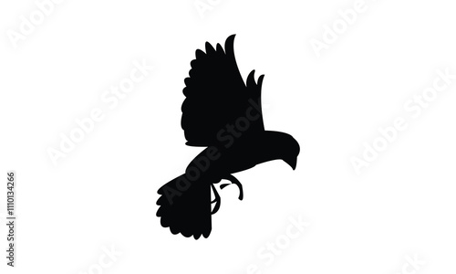 Flying Finches Bird Silhouette Design  And Vector Illustration.  photo