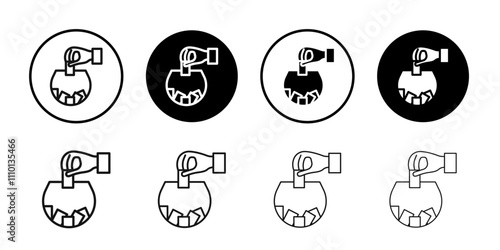 Raffle icon Symbol mark in filled style