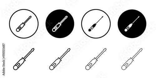 Screwdrive icon Symbol mark in filled style