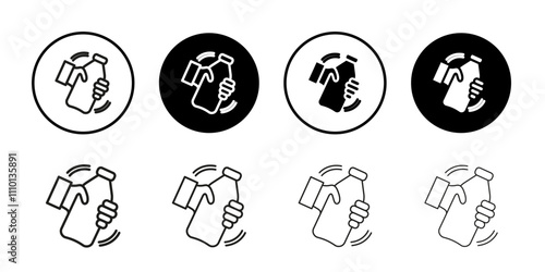Shake well icon Symbol mark in filled style