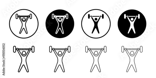 strength training icon Symbol mark in filled style