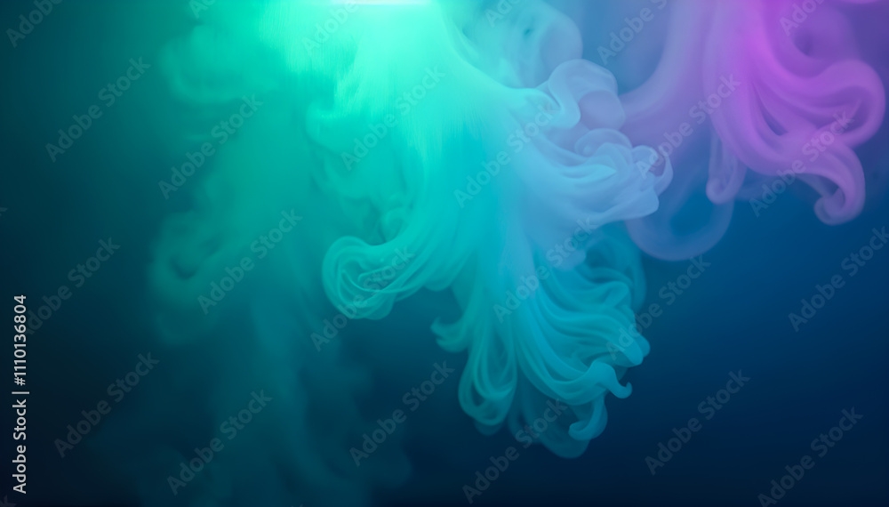 Fototapeta premium Gentle pastel-toned smoke with a soft gradient effect, great for subtle backgrounds and dreamy themes. Generative AI
