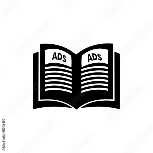 Book icon vector. advertising icon vector. marketing strategy icon. Business flat icon