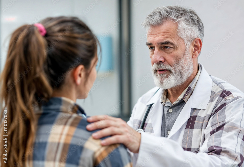 Fototapeta premium a doctor has a conversation with a patient