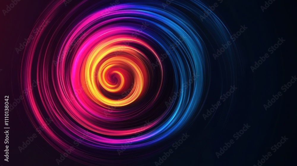 A dynamic visualization of abstract, colorful spirals converging to form a unified, glowing vortex on a dark backdrop A dynamic visualization of abstract, colorful spirals converging to form a unified, glowing vortex on a dark backdrop