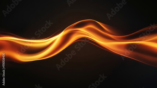 A vivid abstract flame capturing light and movement, isolated on a black background