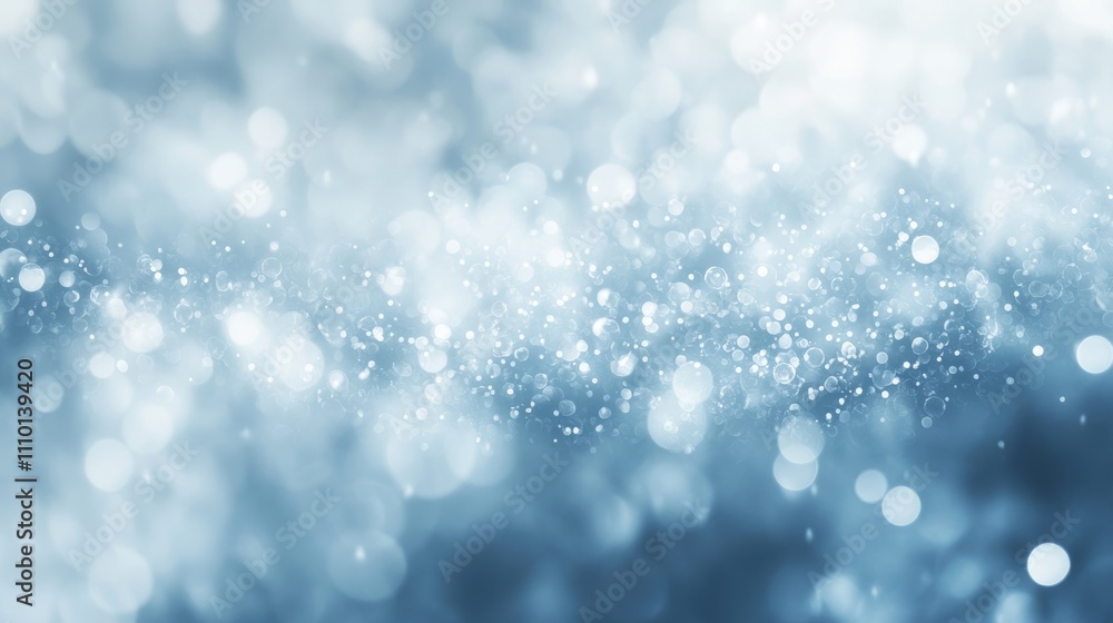 Abstract bokeh effect with soft circles of light in cool blue tones, blurred and dreamy Abstract bokeh effect with soft circles of light in cool blue tones, blurred and dreamy
