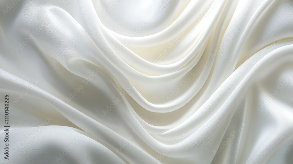 Abstract flowing white waves with subtle shadows, adding dimension to an all-white background Abstract flowing white waves with subtle shadows, adding dimension to an all-white background