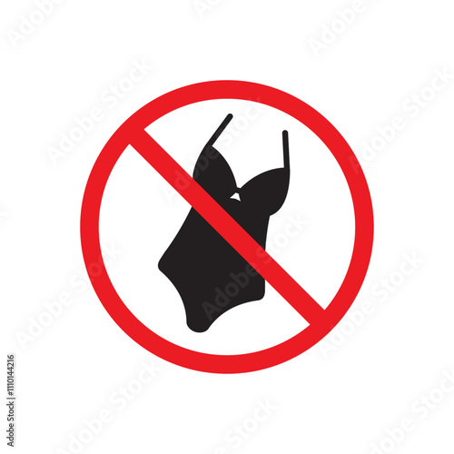 No beachwear icon 