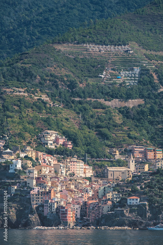 coast town of Riomaggiore in Cinque Terre
