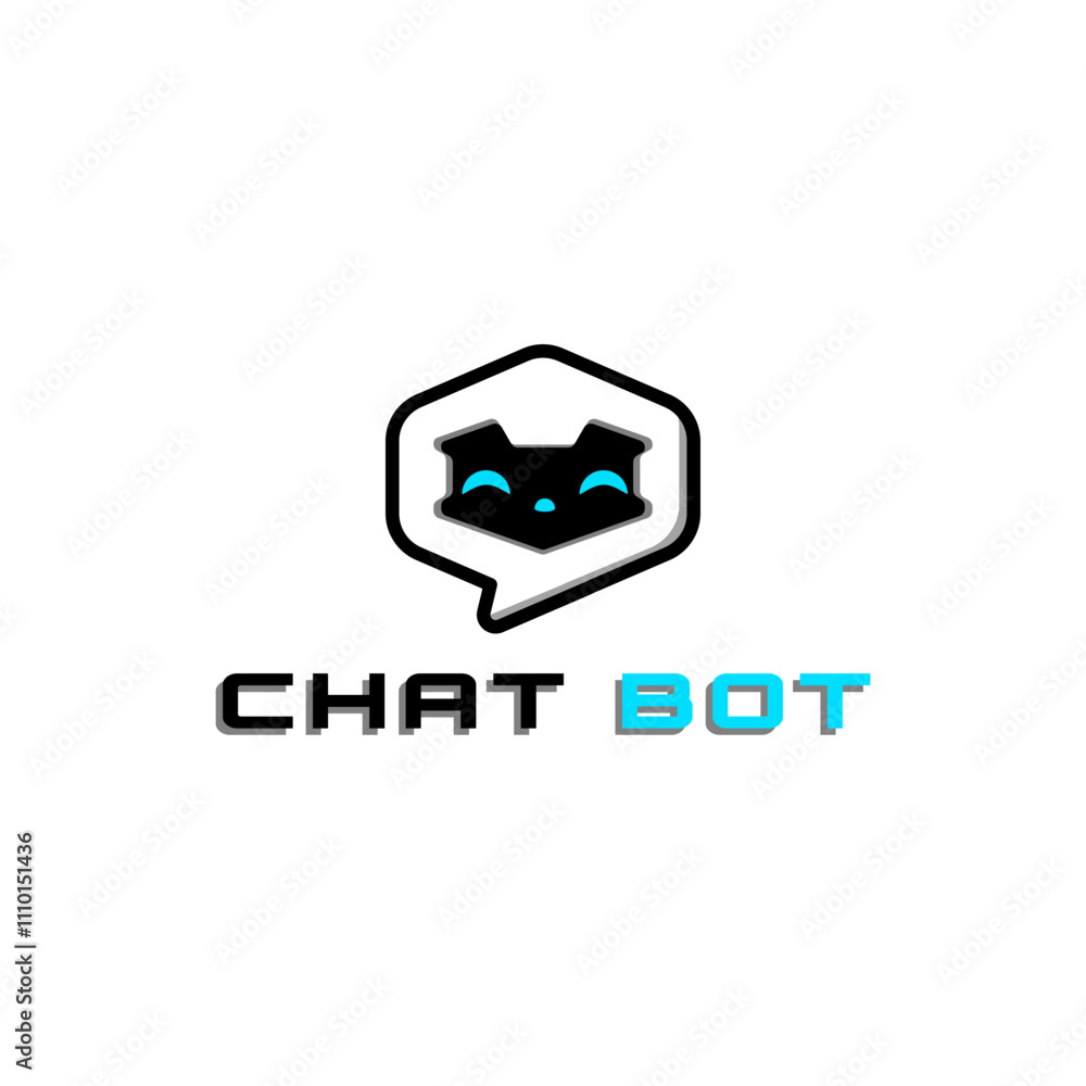 Fototapeta premium logo design chat robot for your company or etc