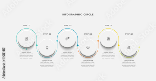 Business infographic template colorful design