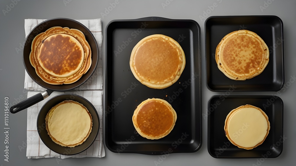 Pancake cooking instruction. Baking steps recipe for sweet tasty breakfast. Cook on pan, mixing raw ingredients Generative AI Pancake cooking instruction. Baking steps recipe for sweet tasty breakfast. Cook on pan, mixing raw ingredients Generative AI